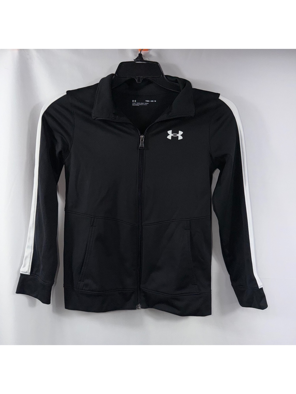 Under Armour Boys Youth Medium Full Zip Track Jacket Black